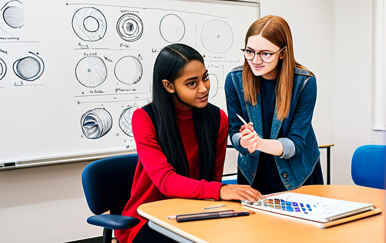 컴퓨터그래픽스운용기능사 관련 정부 지원 프로그램 - A student fully clothed in professional attire, studying computer graphics software at a modern desk...