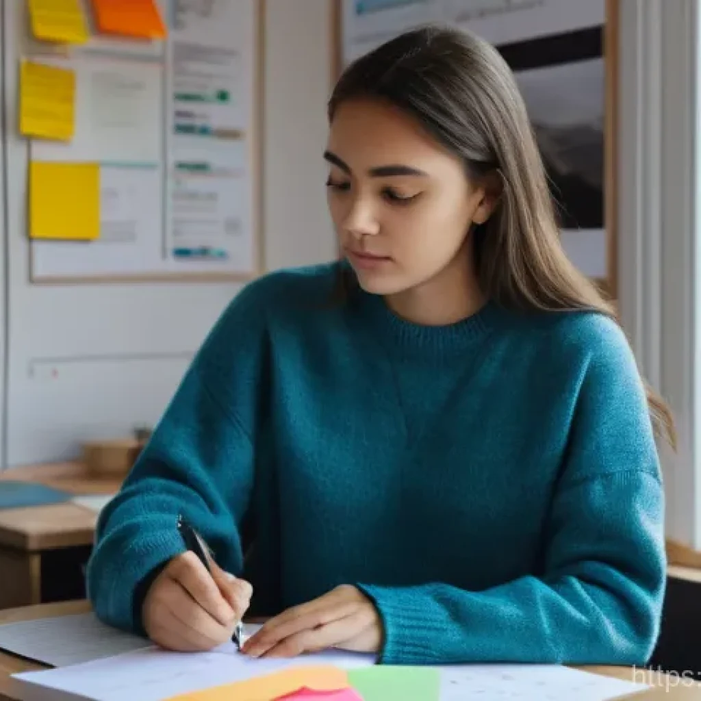 컴퓨터그래픽스운용기능사 자격증 시험의 기출 분석 - A focused female student in her early twenties, with a warm, natural expression, sitting at a clean ...
