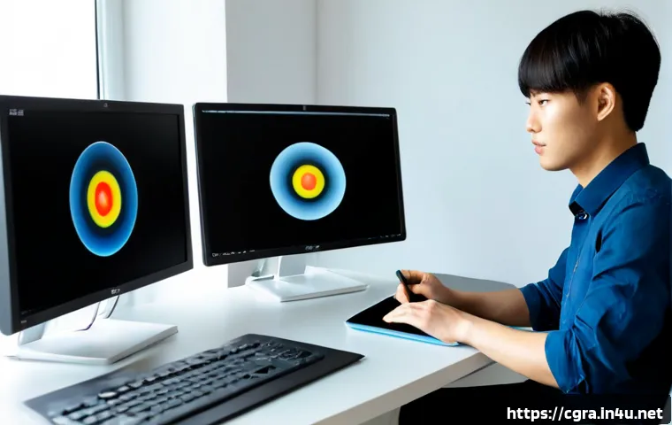 컴퓨터그래픽스운용기능사 자격증의 직무역량 평가 - Photorealistic professional skills assessment scene for a computer graphics certification, focused y...